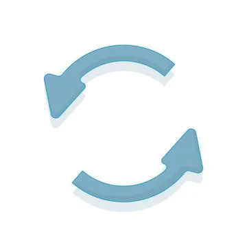 Reloading concept, or update. Two circular arrows with colors. イラスト素材