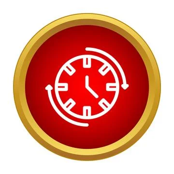 Reloading time icon with rotating arrows Stock Illustration
