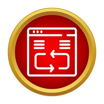 Reloading web browser page icon concept design Stock Illustration