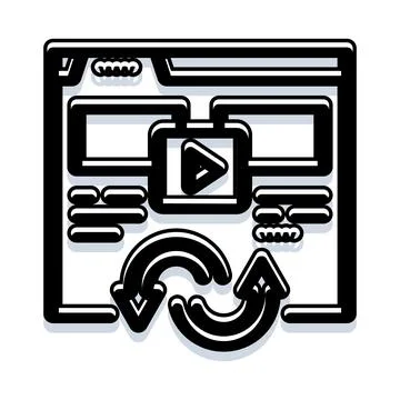 Reloading web page browser interface concept 스톡 일러스트