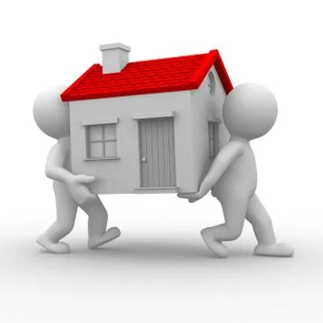 Relocate home Stock Illustration