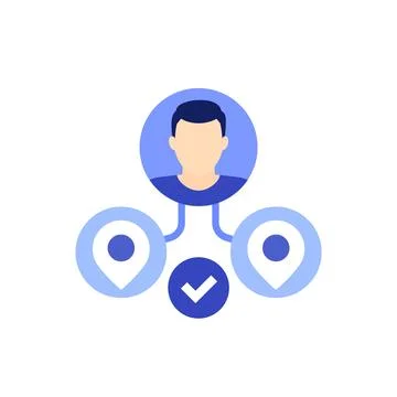 Relocate or relocation icon, flat vector design 스톡 일러스트