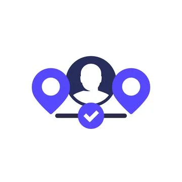 Relocate or relocation icon on white Stock Illustration