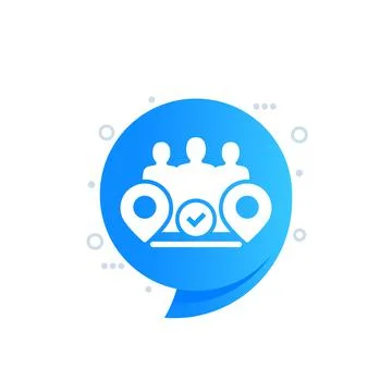Relocate personnel or relocation vector icon Stock Illustration