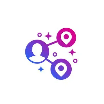 Relocate, relocation icon on white Stock Illustration