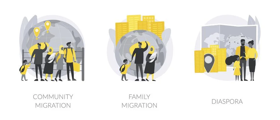 Relocation abstract concept vector illustrations. Stock Illustration