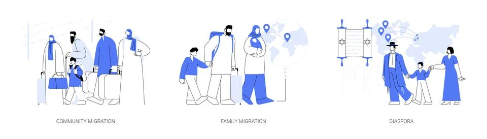 Relocation abstract concept vector illustrations. Stock Illustration