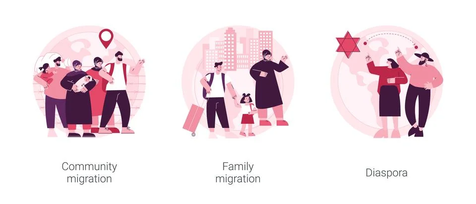 Relocation abstract concept vector illustrations. 스톡 일러스트