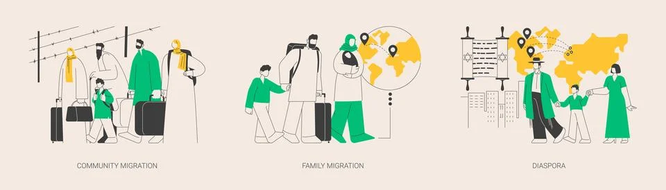 Relocation abstract concept vector illustrations. Stock Illustration