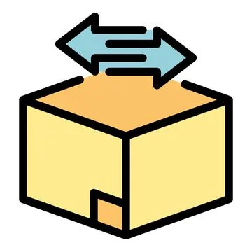Relocation box icon vector flat 스톡 일러스트