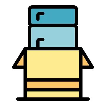 Relocation box stack icon vector flat イラスト素材