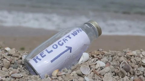 Relocation offer on note concept Stock Footage 62951567