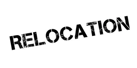 Relocation rubber stamp Stock Illustration