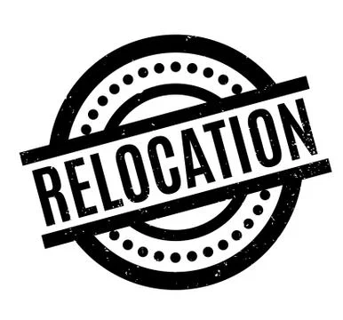 Relocation rubber stamp Stock Illustration