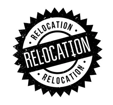 Relocation rubber stamp Stock Illustration