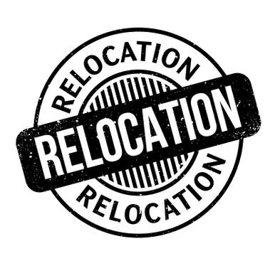 Relocation rubber stamp Stock Illustration