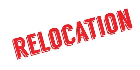 Relocation rubber stamp Illustrazione stock