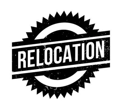 Relocation rubber stamp Stock Illustration