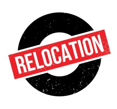 Relocation rubber stamp Stock Illustration