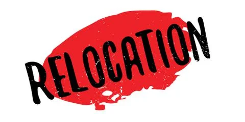 Relocation rubber stamp Stock Illustration