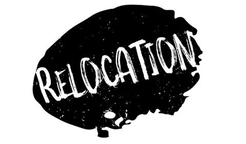Relocation rubber stamp Stock Illustration