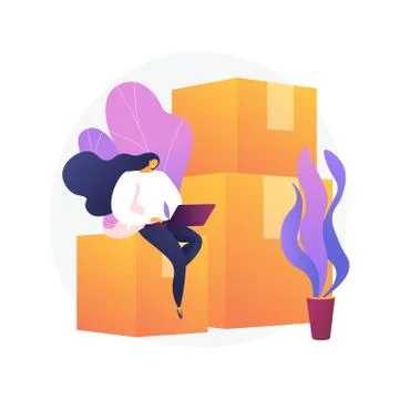 Relocation services vector concept metaphor Stock Illustration