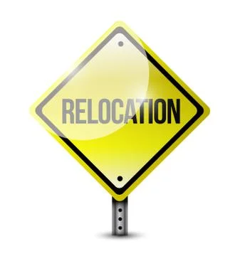 Relocation sign illustration design Stock Illustration