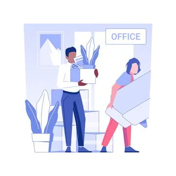 Relocation support isolated concept vector illustration. Ilustración de archivo