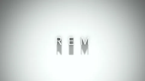 Rem 3D title animation with shadows on a white background Stock Footage 297670217