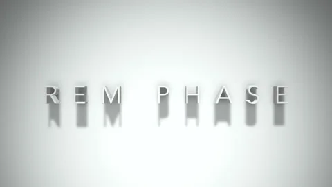Rem phase 3D title animation with shadows on a white background Stock Footage 297386048
