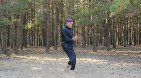 Rem Plugatar.Master of wushu,wu hsing (five elements)from Ukraine Stock Footage 43065347