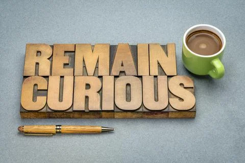 Remain curious - active mind concept Stock Photos