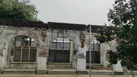 A remaining of the colonial house in Batavia Stock Footage 260538844
