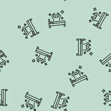 Remaining passively awake line seamless pattern Stock Illustration