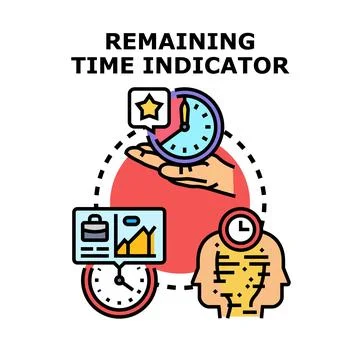 Remaining time indicator concept vector illustration Stock Illustration