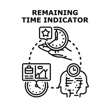 Remaining time indicator concept vector illustration Stock Illustration