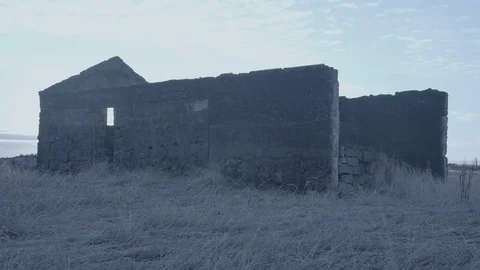 Remains of a barn Stock Footage 86251905