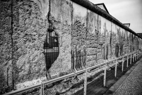 Remains of Berlin Wall Stock Photos
