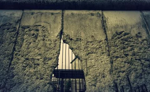 Remains of Berlin Wall Stock Photos