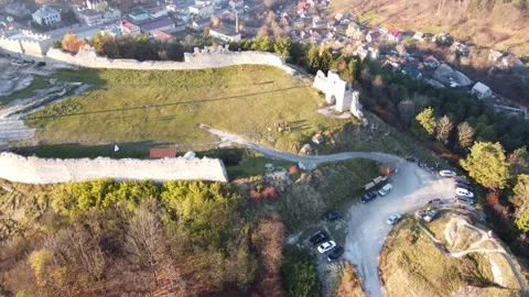 Remains of the old castle Stock Footage 165366817