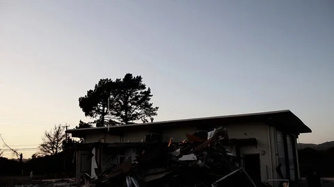 The remains of an old fire station Stock Footage 95108170