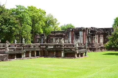 Remains of old structures of ancient buildings Stock Photos