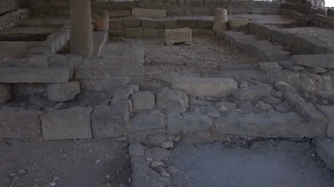Remains of Old Synagogue and Small Altar in Israel Stock Footage 78212042