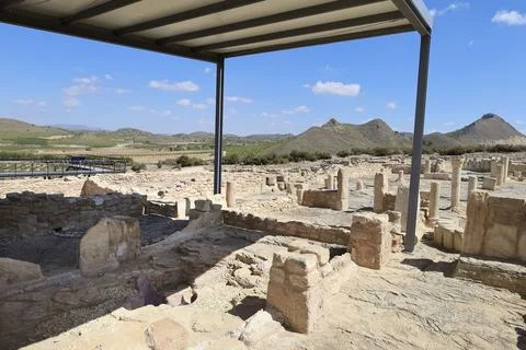 Remains of Religious and palatial complex from the Visigothic period in The.. Stock Photos