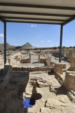 Remains of Religious and palatial complex from the Visigothic period in The.. Stock Photos