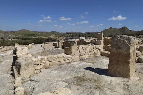 Remains of Religious and palatial complex from the Visigothic period in The.. Stock Photos
