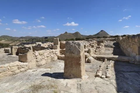 Remains of Religious and palatial complex from the Visigothic period in The.. Stock Photos