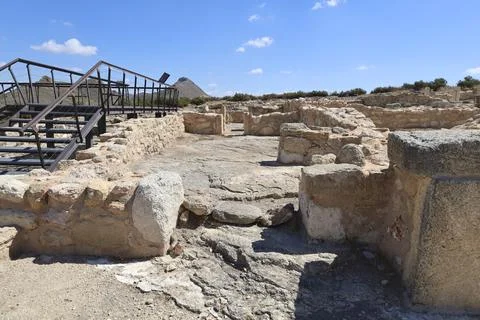 Remains of Religious and palatial complex from the Visigothic period in The.. Stock Photos