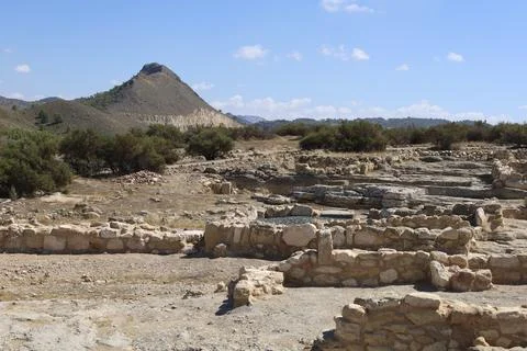Remains of Religious and palatial complex from the Visigothic period in The.. Stock Photos