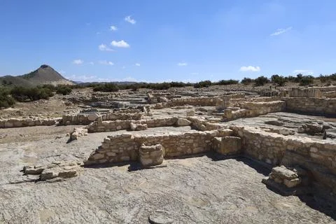 Remains of Religious and palatial complex from the Visigothic period in The.. Stock Photos